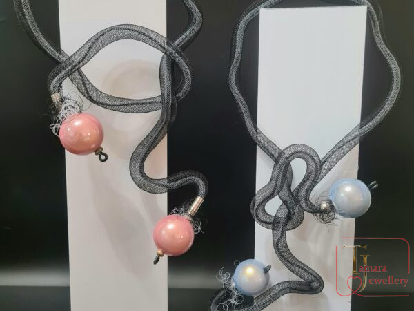 20201229_122349 Necklace, lariat-transformer "Game of Forms,"
