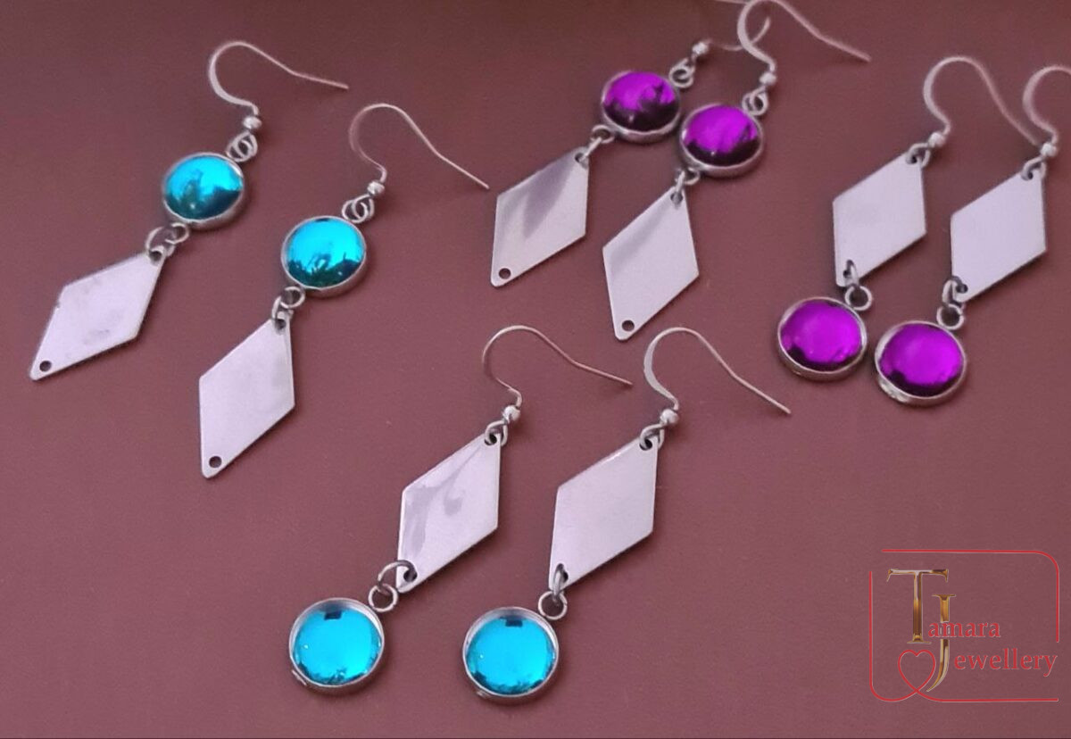 "Geometry of Color" earrings