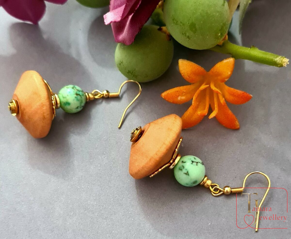 "Breath of the Forest" earrings.