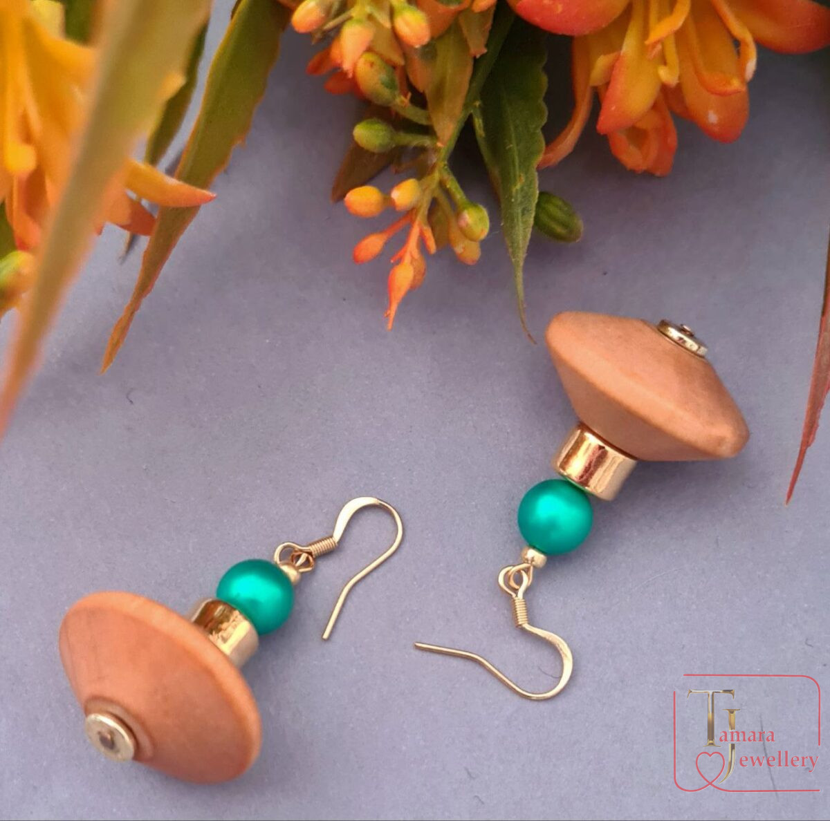 "Breath of the Forest" earrings.